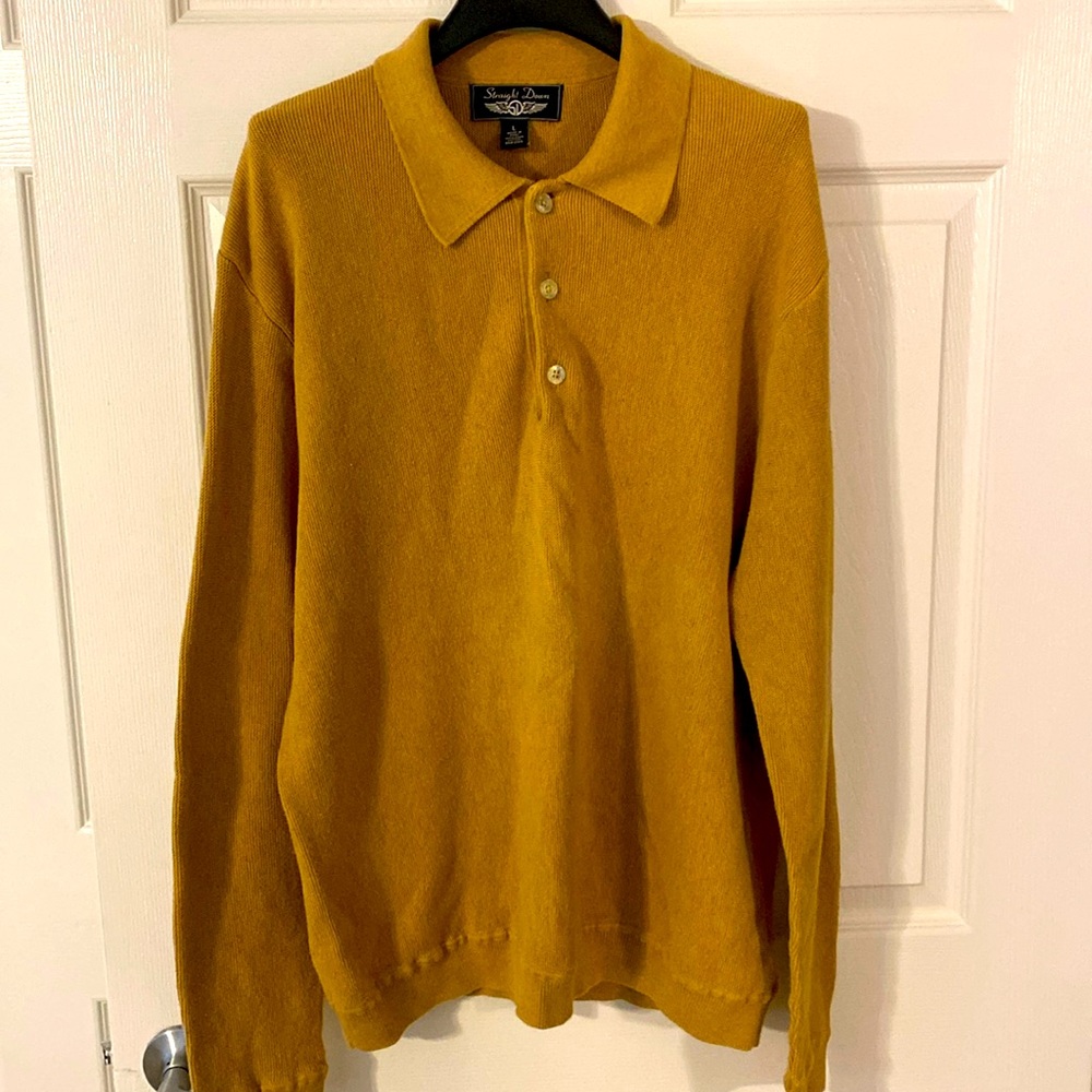 Straight Down Long-sleeve Polo — Large